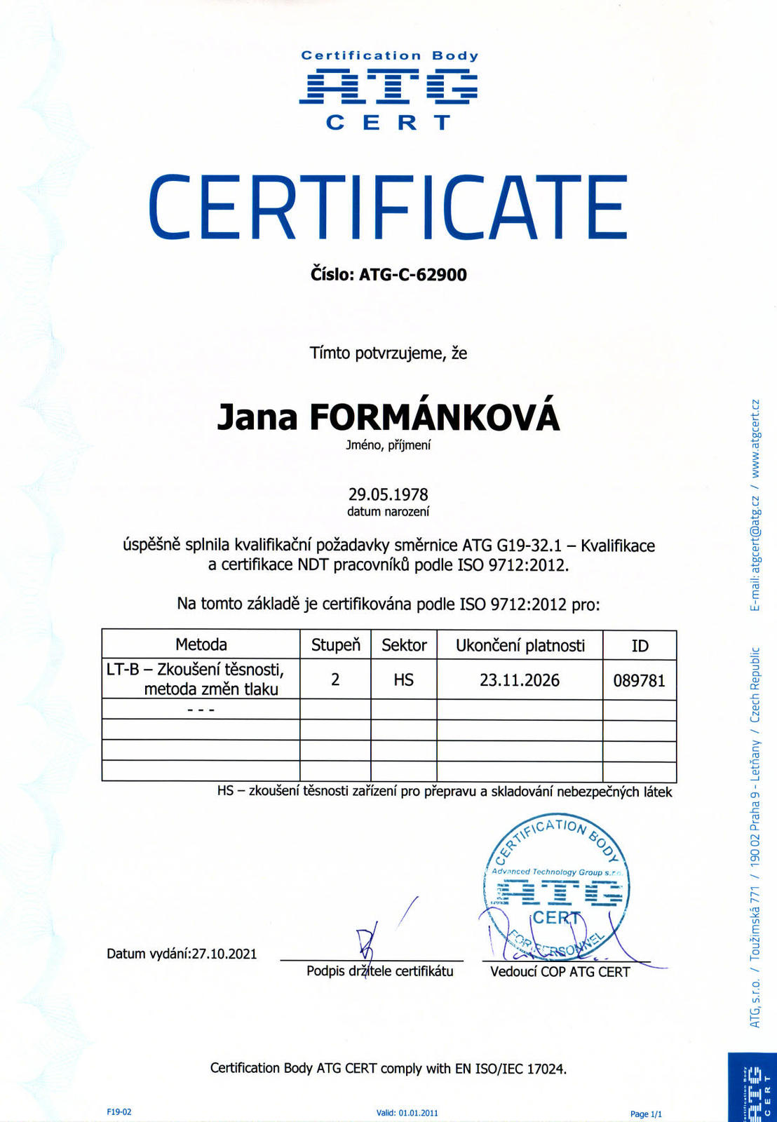 Certifikát těsnost JF_2021.jpg